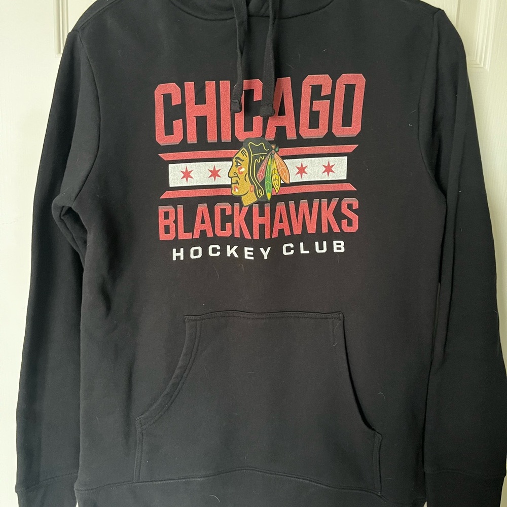 Fanatics Chicago Blackhawks Black and Red Hoodie